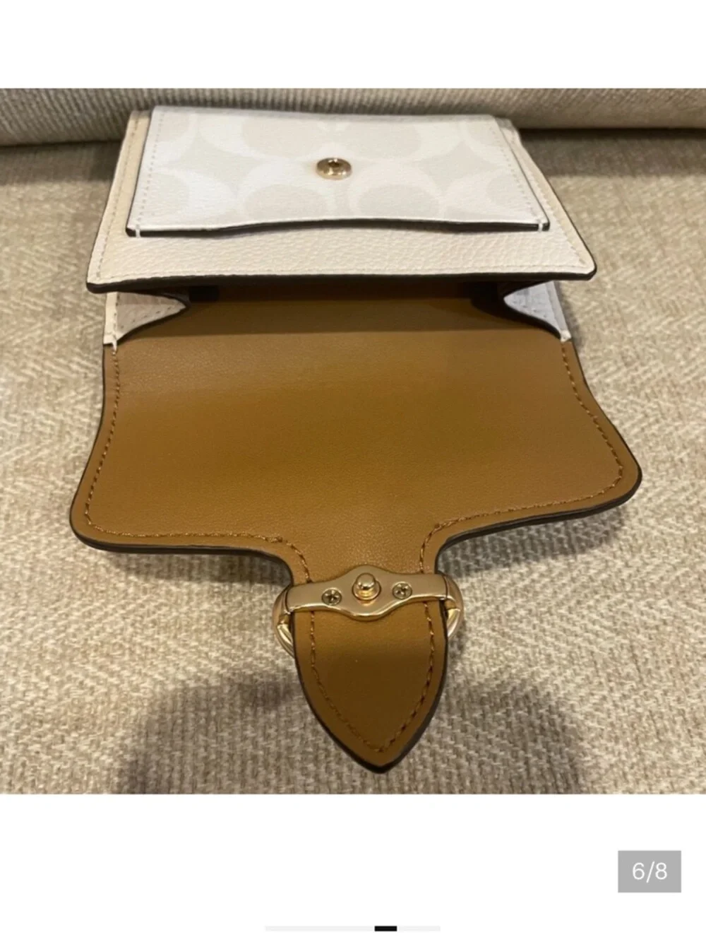 Coach Georgie Small Wallet cream/white/gold